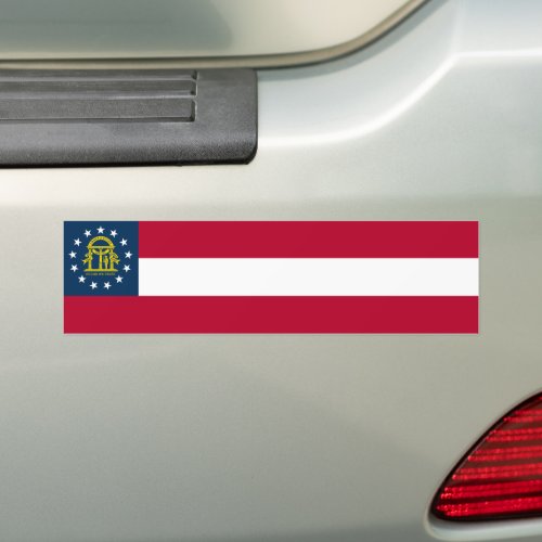Georgia State Flag Bumper Sticker