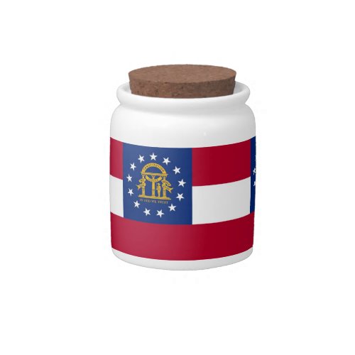 Georgia State Flag Candy Jar