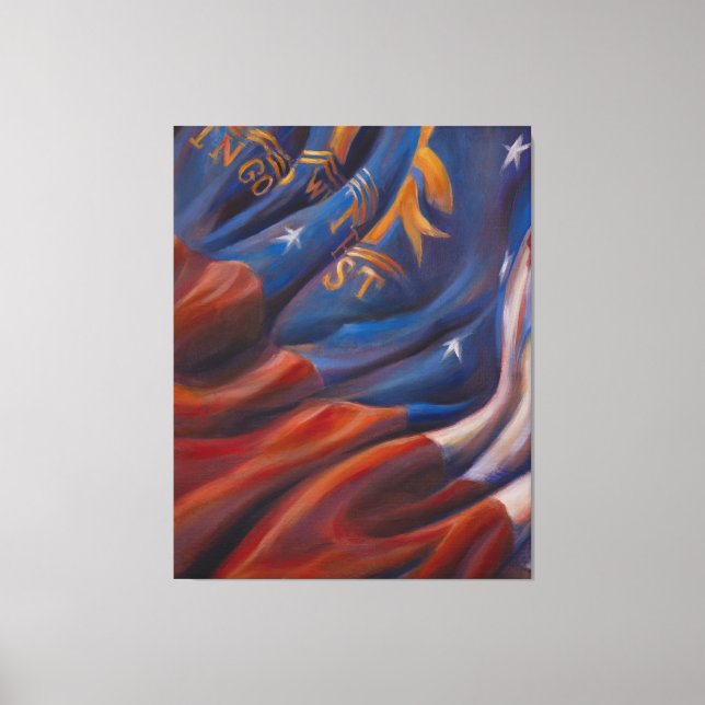 Georgia State Flag - Canvas Print (Front)