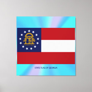 Georgia State Flag Canvas Print