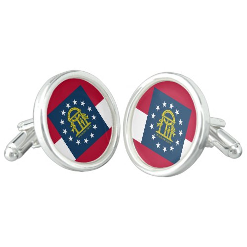 GEORGIA STATE FLAG CUFFLINKS