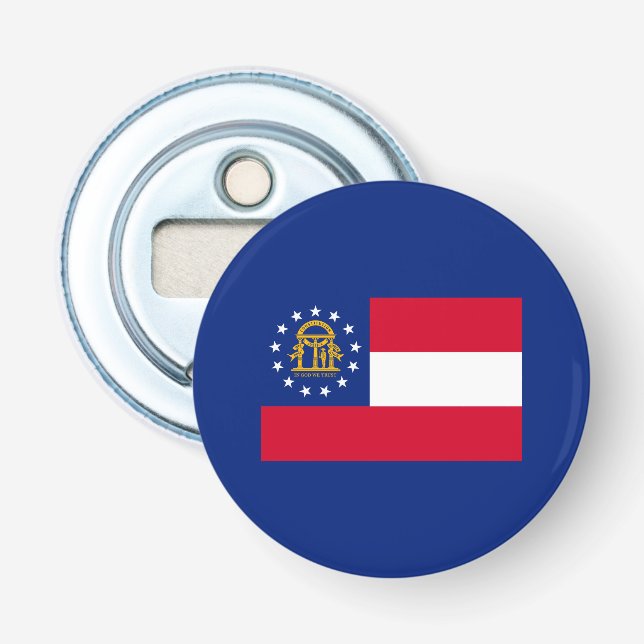 Georgia State Flag Design Bottle Opener (Front)