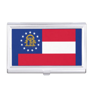Georgia State Flag Design Business Card Holder