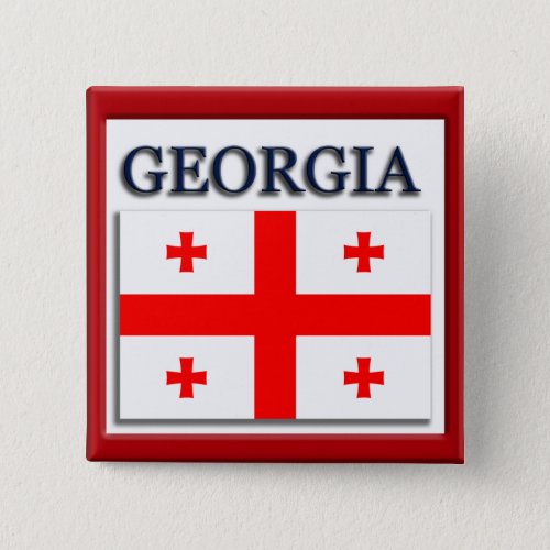 Georgia State Flag Design Button