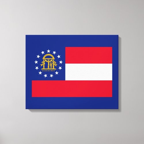 Georgia State Flag Design Canvas Print