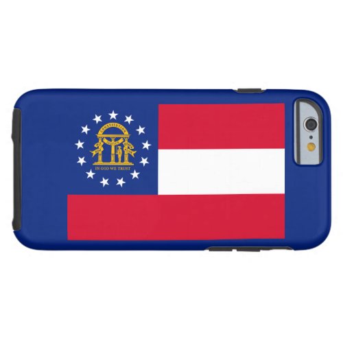 Georgia State Flag Design Tough iPhone 6 Case