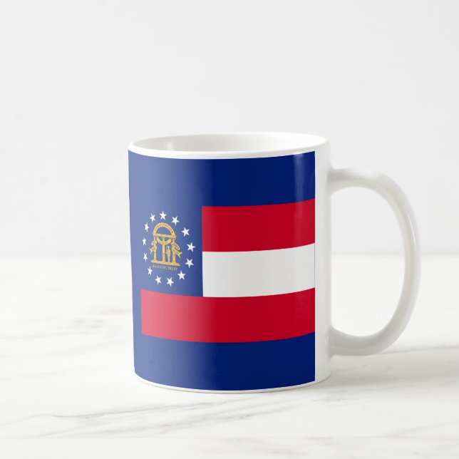Georgia State Flag Design Coffee Mug (Right)