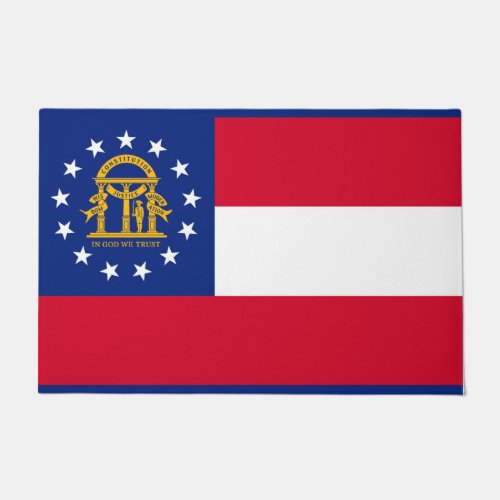 Georgia State Flag Design Doormat