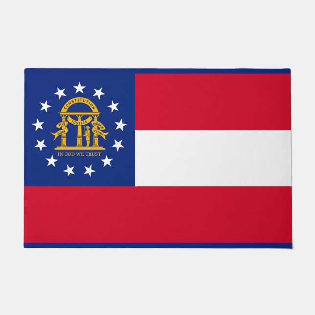 Georgia State Flag Design Doormat (Front)