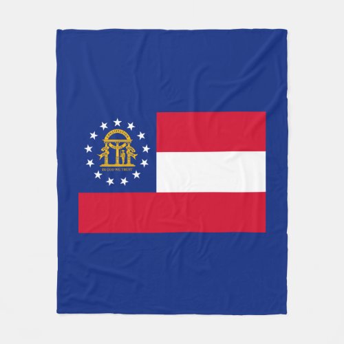 Georgia State Flag Design Fleece Blanket