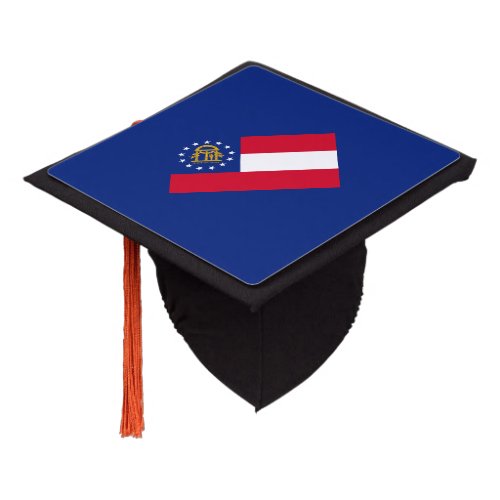 Georgia State Flag Design Graduation Cap Topper