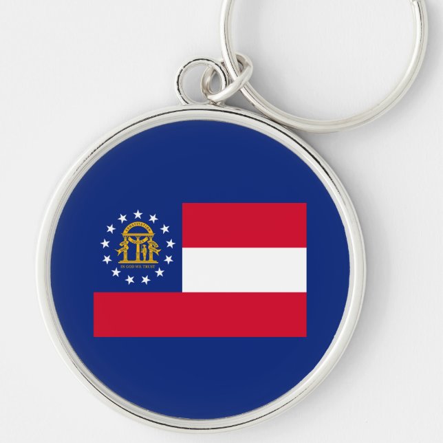 Georgia State Flag Design Keychain (Front)
