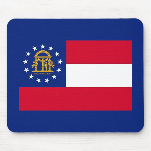 Georgia State Flag Design Mouse Pad