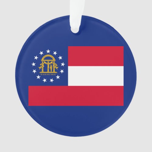 Georgia State Flag Design Ornament