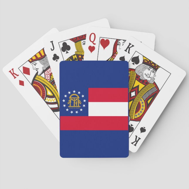 Georgia State Flag Design Poker Cards (Back)
