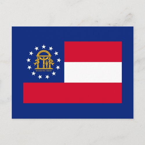 Georgia State Flag Design Postcard