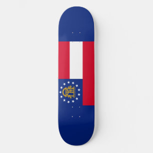 Georgia State Flag Design Skateboard Deck