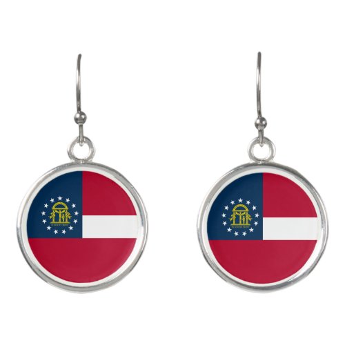 Georgia State Flag Earrings