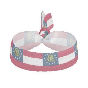 Georgia State Flag Elastic Hair Tie