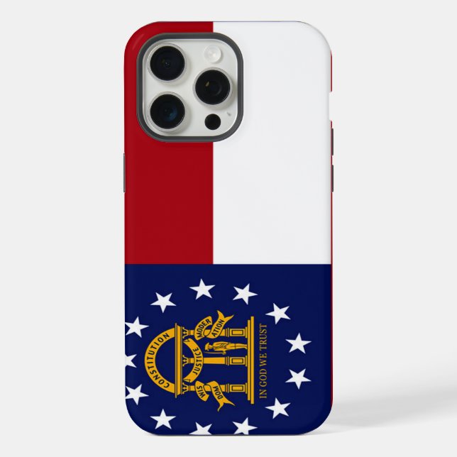 Georgia State Flag Iphone Case (Back)