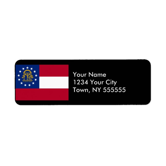 Georgia State Flag Label (Front)