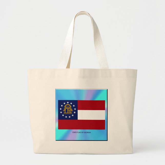 Georgia State Flag Large Tote Bag (Front)