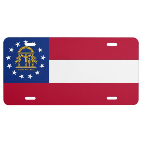 Georgia State Flag License Plate