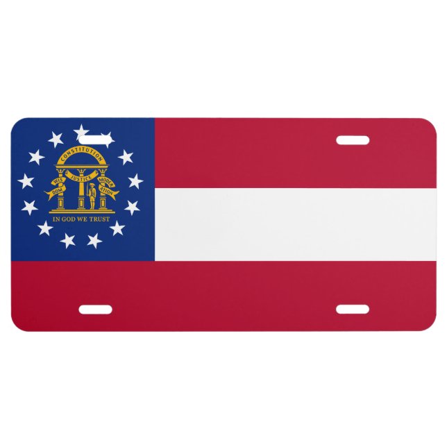 Georgia State Flag License Plate (Front)