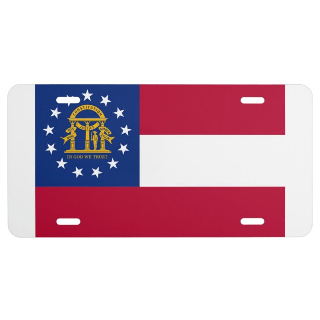 Georgia State flag License Plate (Front)