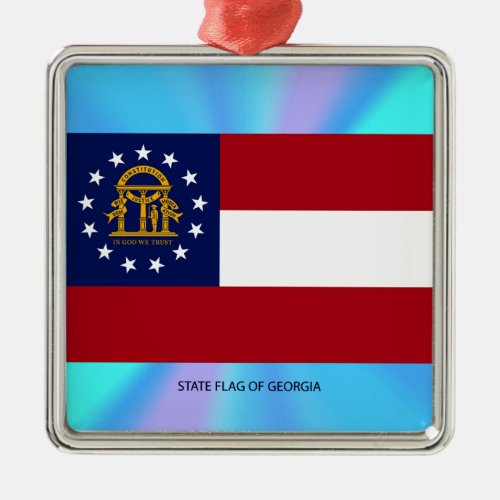 Georgia State Flag Metal Ornament