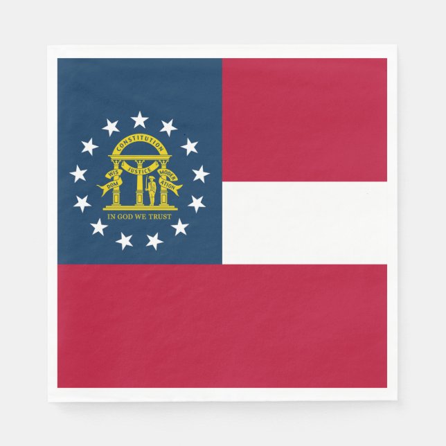 Georgia State Flag Napkins (Front)