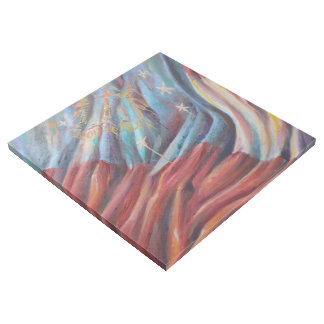 Georgia State Flag Painting - Gallery Wrap