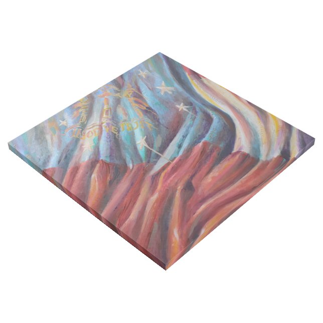 Georgia State Flag Painting - Gallery Wrap (3/4)