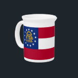 Georgia State Flag Pitcher<br><div class="desc">Add a touch of Southern pride to your table with our exclusive pitcher featuring the flag of Georgia! Crafted with meticulous attention to detail, this pitcher is more than just a beverage container; it’s a celebration of Georgia's heritage and cultural pride. The elegant design prominently showcases the iconic Georgia state...</div>