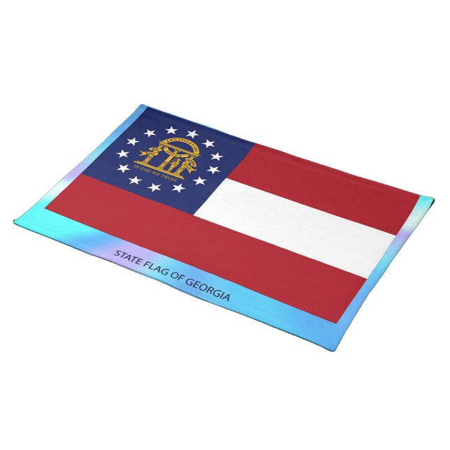 Georgia State Flag Placemat (On Table)