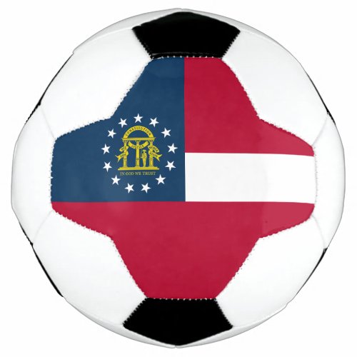 Georgia State Flag Soccer Ball