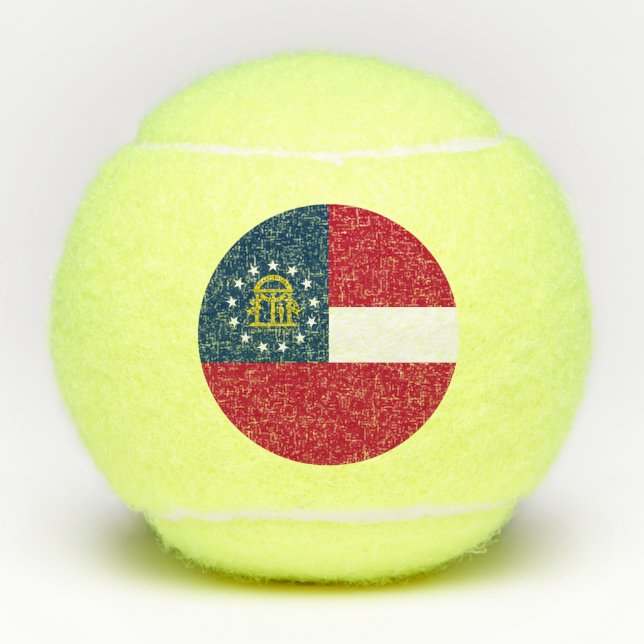 Georgia State Flag Tennis Balls (Front)