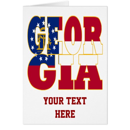 Georgia state flag text cards (Front)