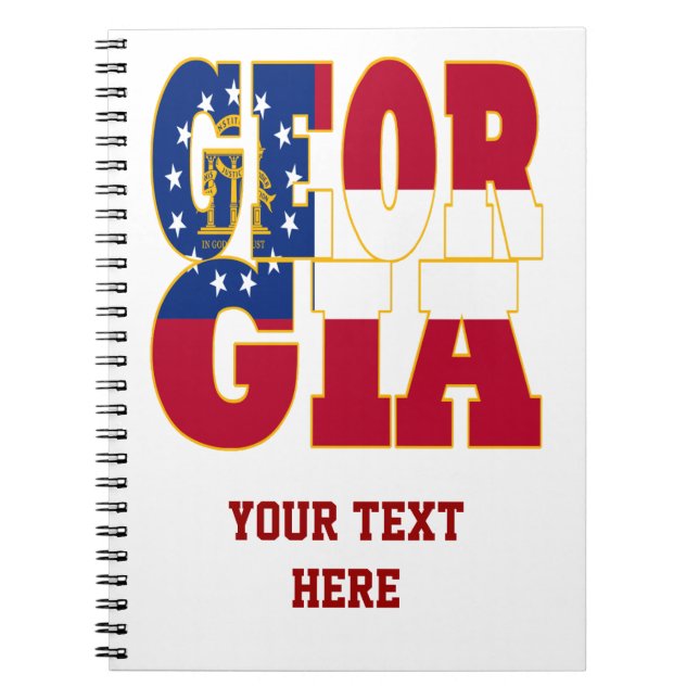 Georgia state flag text notebook (Front)