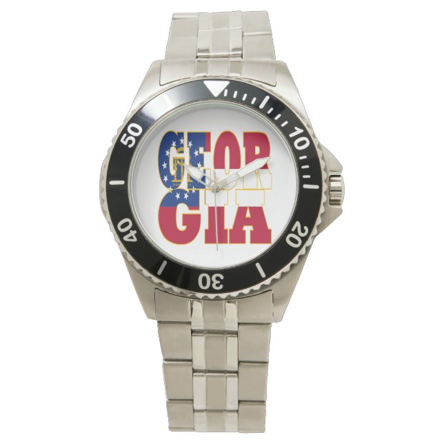Georgia state flag text watch (Front)