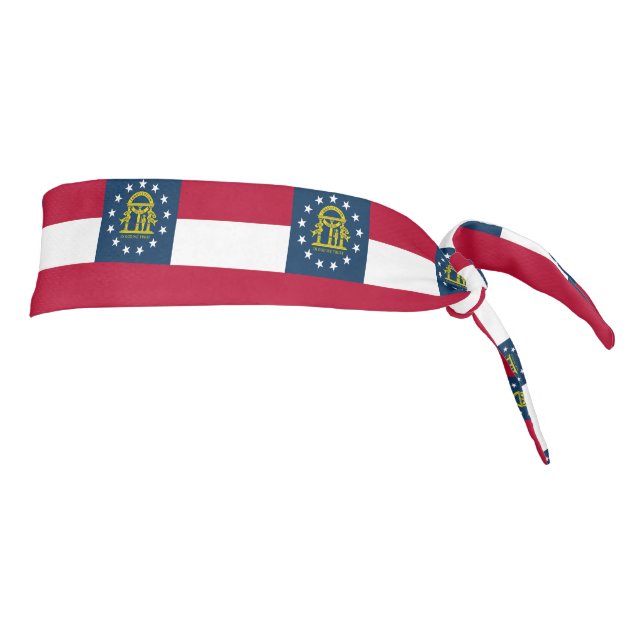 Georgia State Flag Tie Headband (Rotate 90)