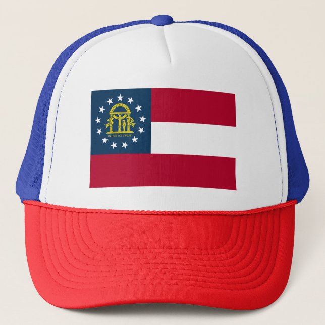 Georgia State Flag Trucker Hat (Front)
