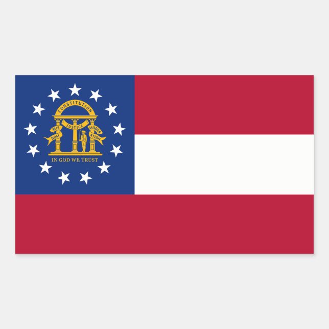 Georgia State Flag, United States Rectangular Sticker (Front)
