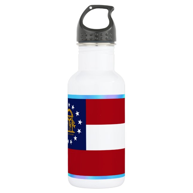 Georgia State Flag Water Bottle (Front)