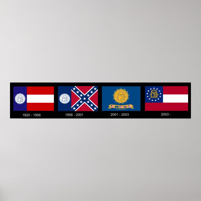 Georgia State Flags 1920 to Present Day Posters