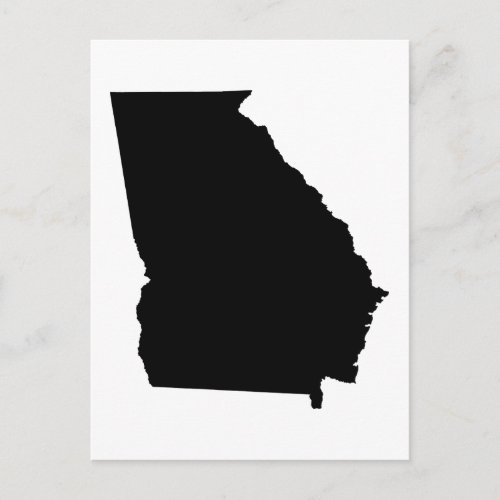Georgia State Outline Postcard