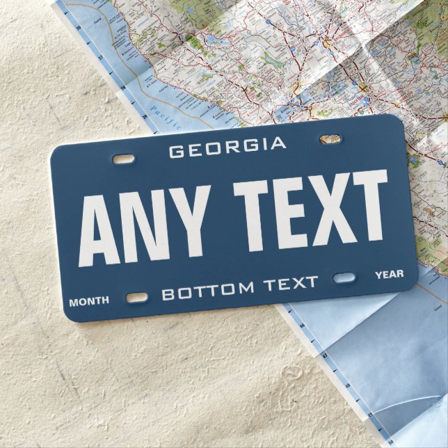 GEORGIA State Personalized Auto License Plate (In Situ)