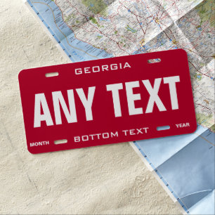 GEORGIA State Personalized Auto License Plate