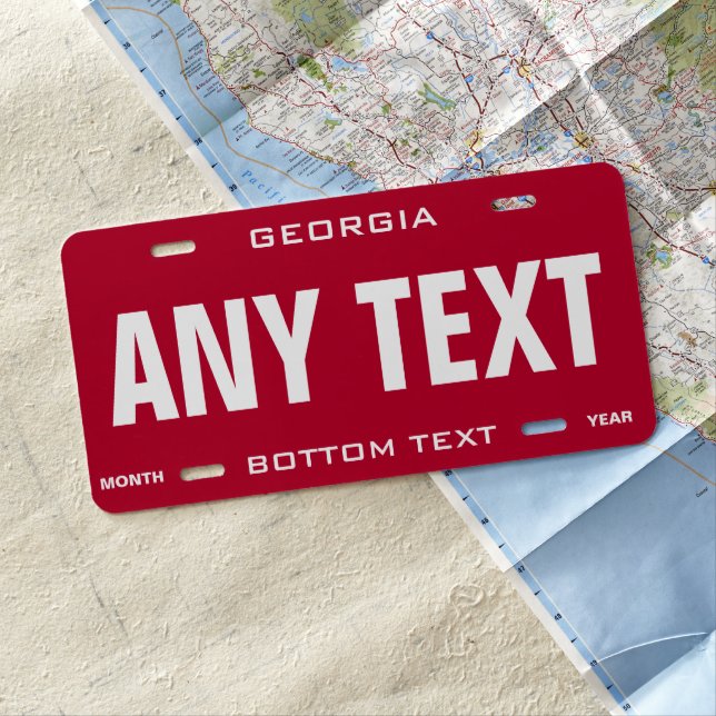 GEORGIA State Personalized Auto License Plate (In Situ)