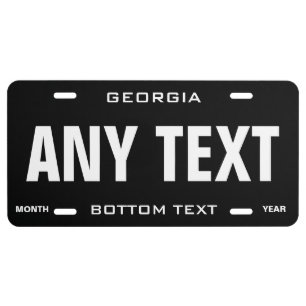 GEORGIA State Personalized Auto License Plate